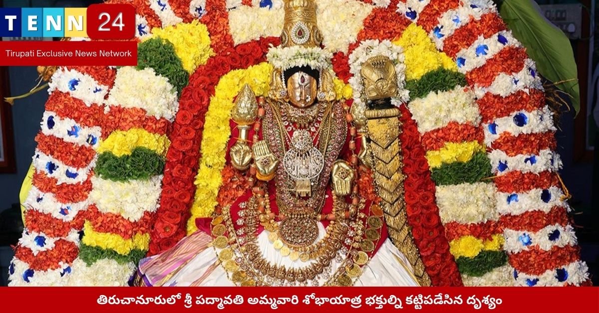 శోభాయాత్రలో శ్రీ పద్మావతి అమ్మవారు స్వర్ణ రథంపై