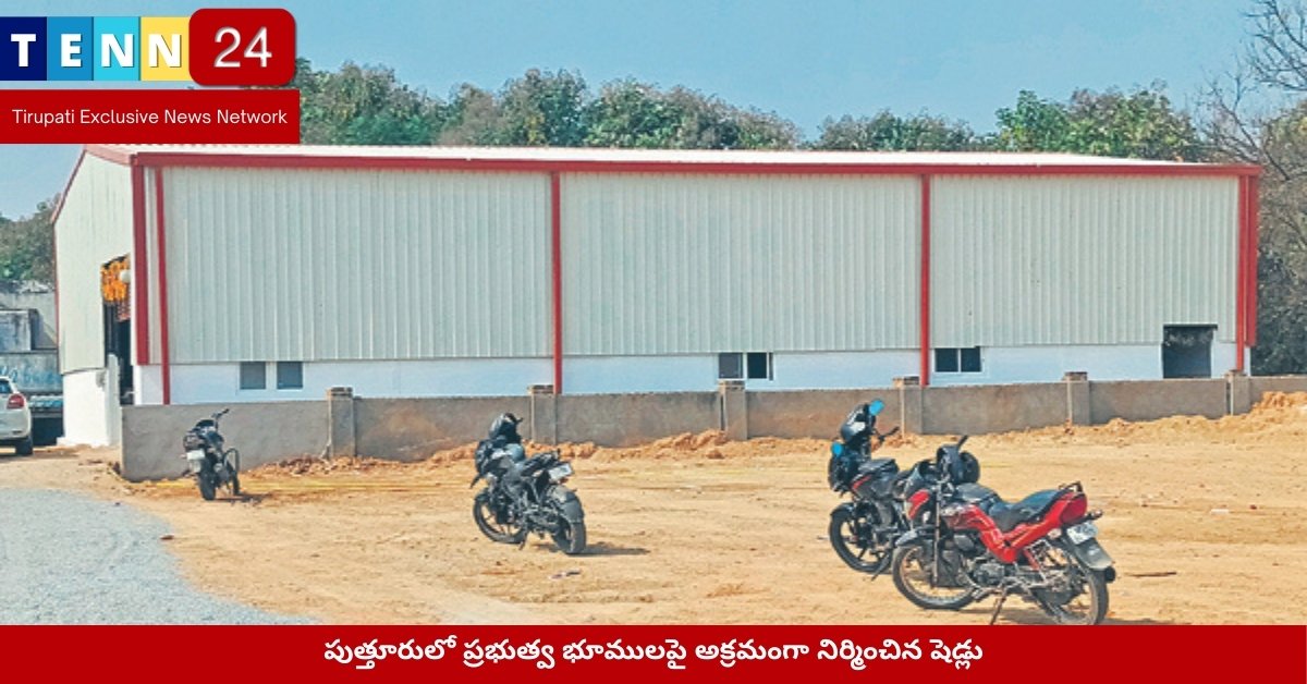 పుత్తూరులో ప్రభుత్వ భూములపై అక్రమంగా నిర్మించిన షెడ్లు