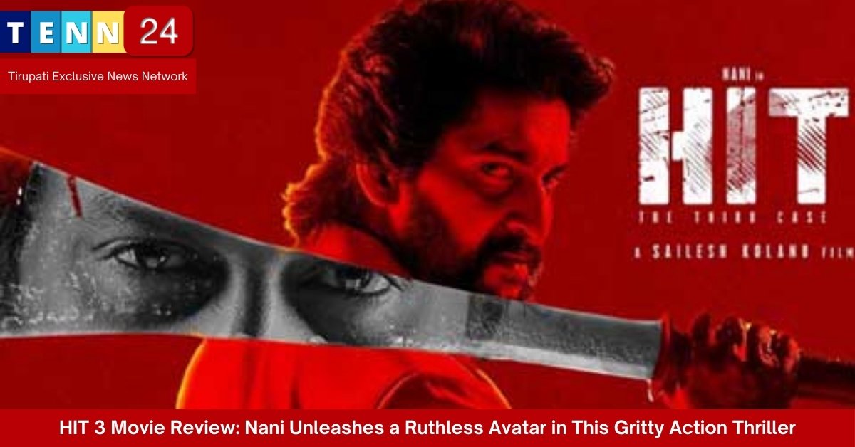 HIT 3 పోస్టర్‌లో తీవ్రంగా కనిపిస్తున్న నాని (గన్ పట్టుకుని ఉన్న చిత్రం)