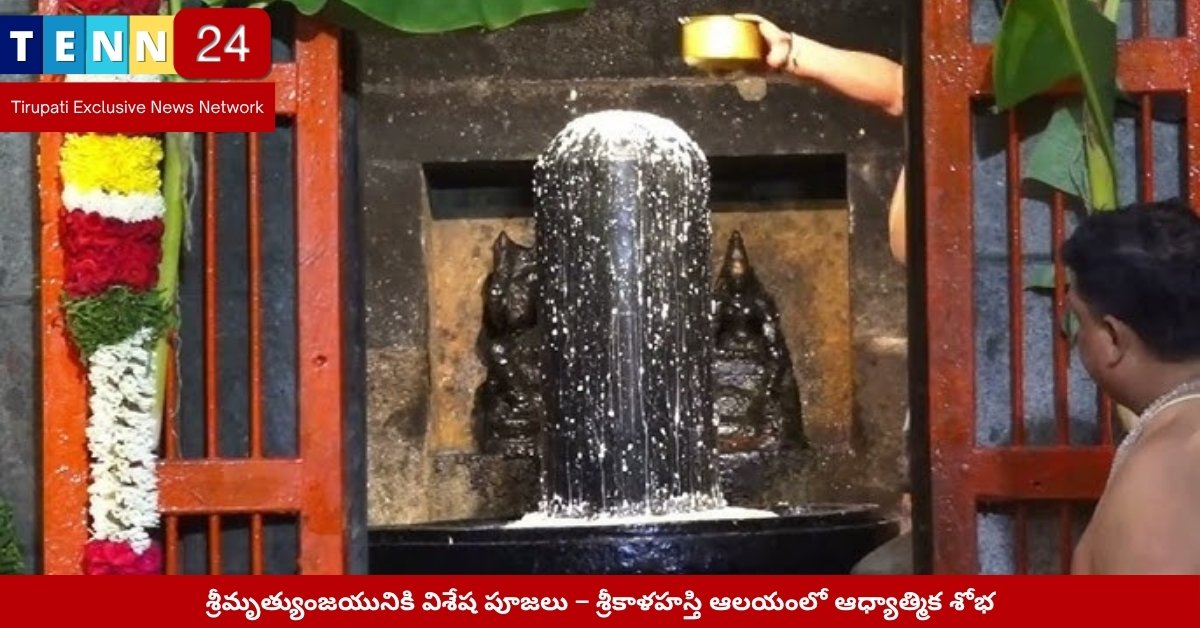 శ్రీకాళహస్తి ఆలయంలో మృత్యుంజయునికి విశేషాభిషేకం