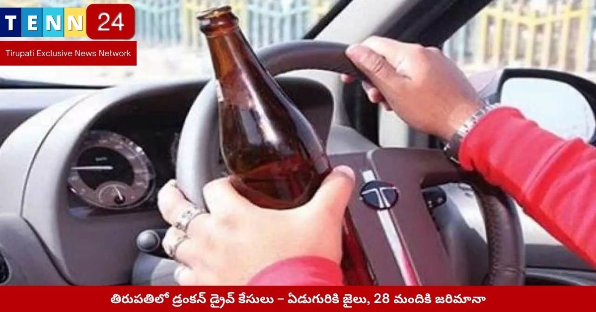 Tirupati Drunk Driving Case – Jail and Fines Imposed
