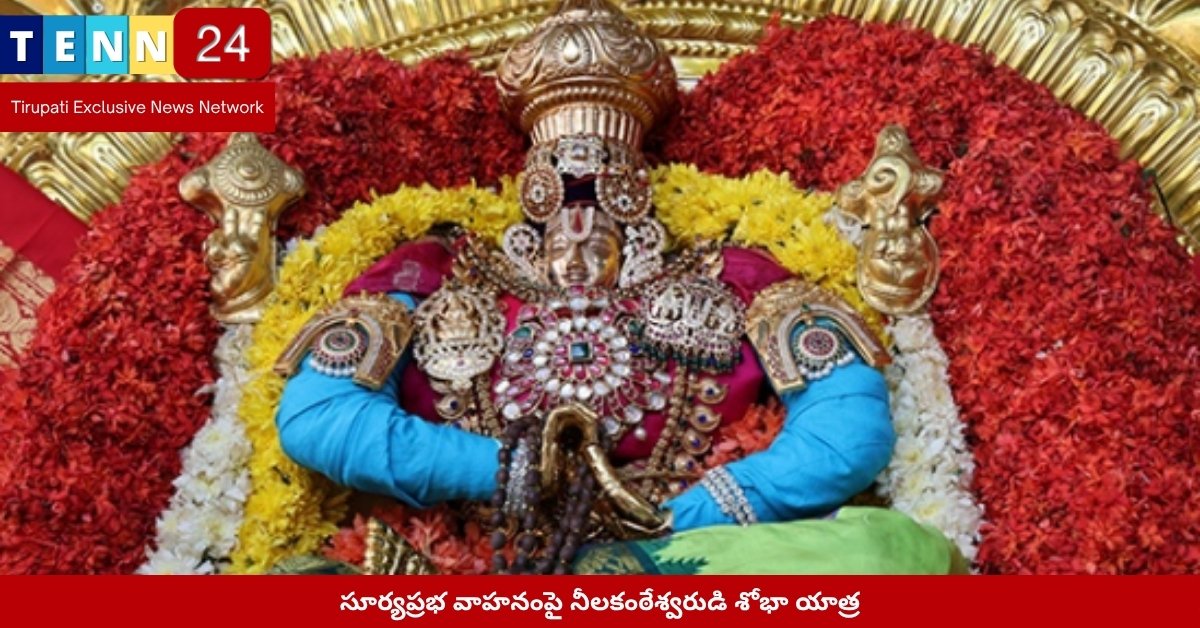 సూర్యప్రభ వాహనంపై నీలకంఠేశ్వరుడి శోభా యాత్ర