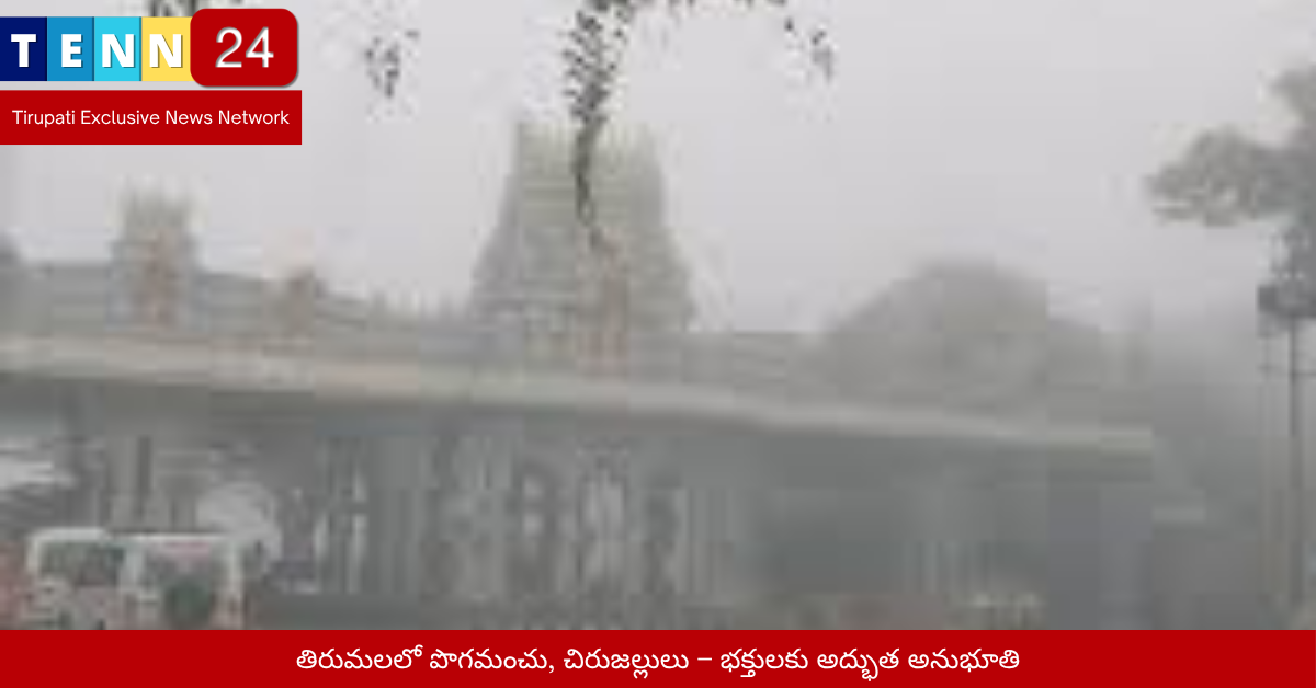 తిరుమలలో పొగమంచు, చిరుజల్లులు – భక్తులకు అద్భుత అనుభూతి