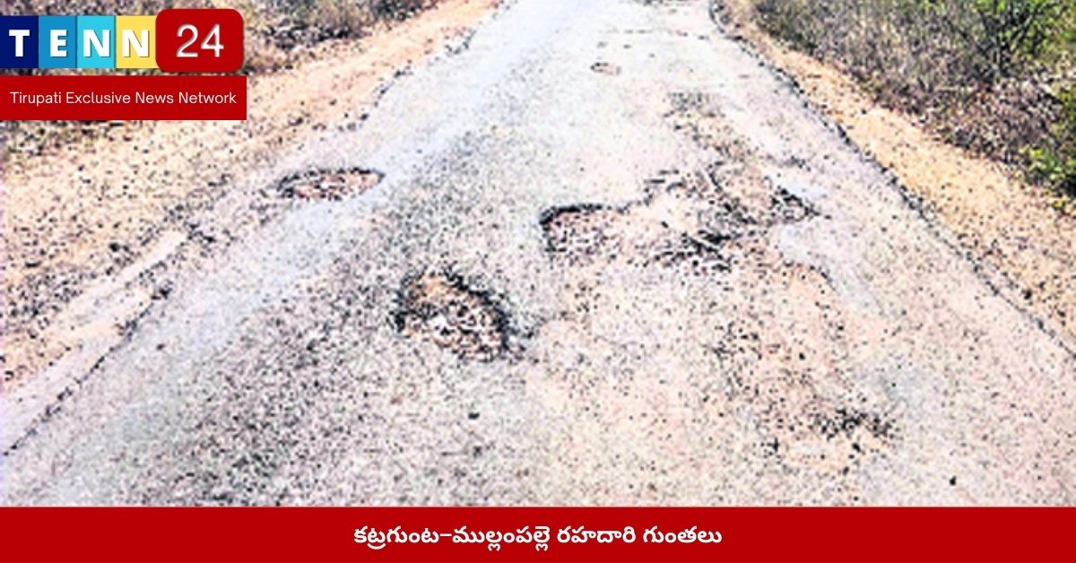 కట్రగుంట–ముల్లంపల్లె రహదారి గుంతలు